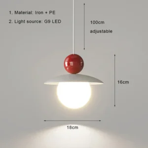 Luminária Pendente Moderna LED Estilo Nórdico para Sala e Quarto