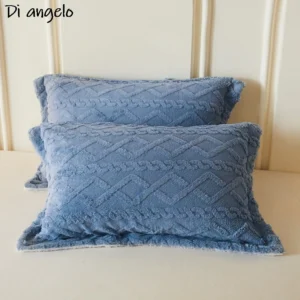 Colcha de Veludo King Size Outono/Inverno - Conforto e Estilo - Cor 7, apenas 2 capas de travesseiro