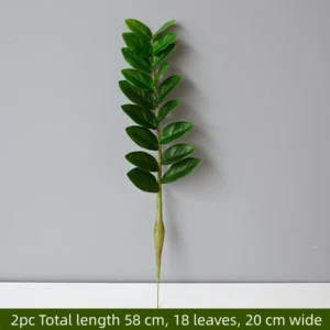 Ramo Grande Artificial de Folhas Falsas para Decoração de Casa e Jardim - 65cm - 58cm