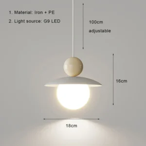 Luminária Pendente Moderna LED Estilo Nórdico para Sala e Quarto