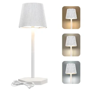 Candeeiro de Mesa Moderno com Carregamento USB e Luz LED Regulável