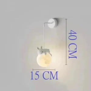 Lustre Pendente Moderno Lua LED para Quarto e Sala de Estar - coelho-175