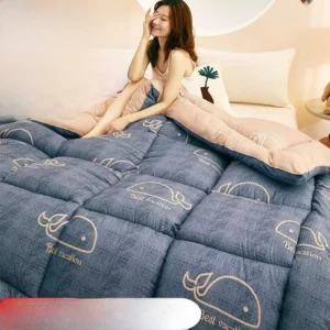 Cobertor Espacial Aconchegante para Todas as Estações - Edredom Duplo - Cobertor de inverno 150 x 200 cm aproximadamente 6 kg, Pequena baleia