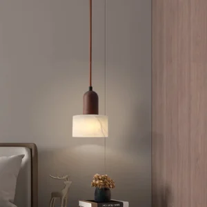 Lustre de Mármore Retro para Quarto e Sala - Iluminação Luxuosa