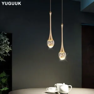 Luminária Pendente Moderna de Cristal para Sala, Jantar e Quarto