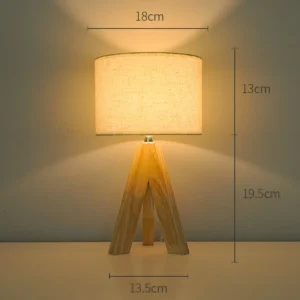 Abajur de Mesa LED Moderno com Tecido e Luz Regulável USB