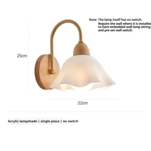 Lâmpada de Parede Japonesa Retro Minimalista para Iluminação de Ambientes