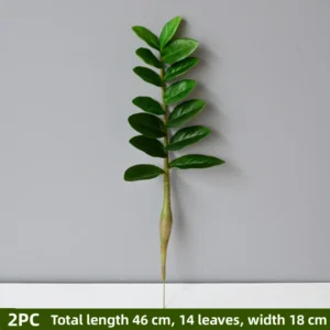 Ramo Grande Artificial de Folhas Falsas para Decoração de Casa e Jardim - 65cm - 46cm