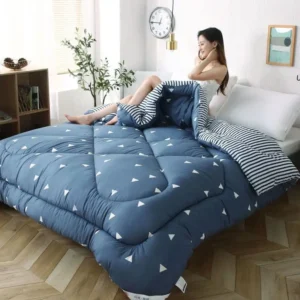 Cobertor Espacial Aconchegante para Todas as Estações - Edredom Duplo - Cobertor de primavera e outono 150 x 200 cm aproximadamente 3 kg, Triângulo de ninho de amor