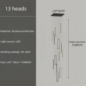 Lustre Moderno de Alumínio para Teto - Decoração Loft e Duplex