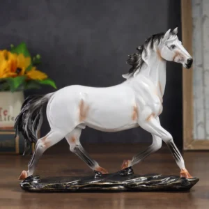 Escultura de Cavalo de Resina Vintage para Decoração de Casa
