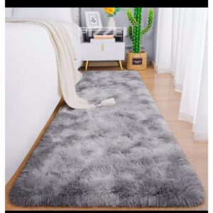 Tapetinho Sala Quarto Peludo Felpudo Grosso 40x60 cm Macio - Cinza Mesclado