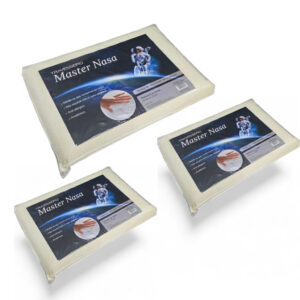 KIT TRAVESSEIRO NASA MASTER VISCOELASTICO MACIO LINHA LUXO ANTIALERGICO ALT 10cm COMFORTAVEL - 03 PEÇAS