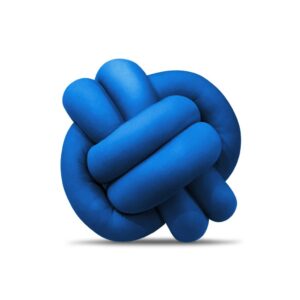 Almofada Nó Nozinho Escandinavo De Luxo - AZUL BIC