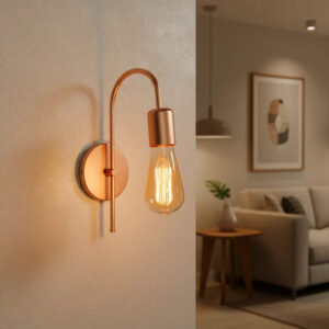 Luminária Arandela De Parede Luma E-27 Moderno Retro 127v/220v - ROSE GOLD