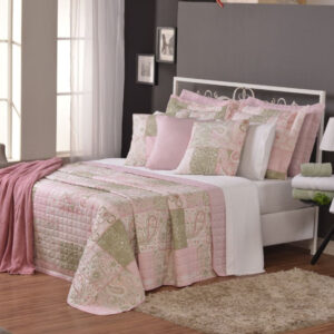 Kit Colcha Cobre Leito Top Line Estampado 3 Pçs 180 fios Premium - Loire