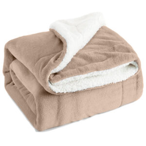 Cobertor Sherpa Dupla Face Bebê Felpuda Pelo Carneirinho Diversas Opções - Bege