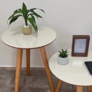 Conjunto de Mesas para Sala Classic Sofá Redonda com Pés Palito Decoração