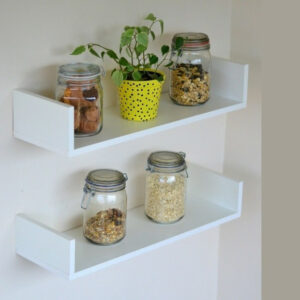 Kit 02 Prateleiras Para Livro Foto Branco Sala Quarto