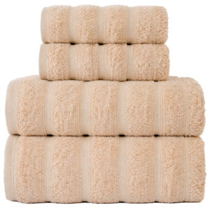 Kit 4 Peças Toalha Requinte | Fio Penteado 100% Algodão | Wiegand - Ivory