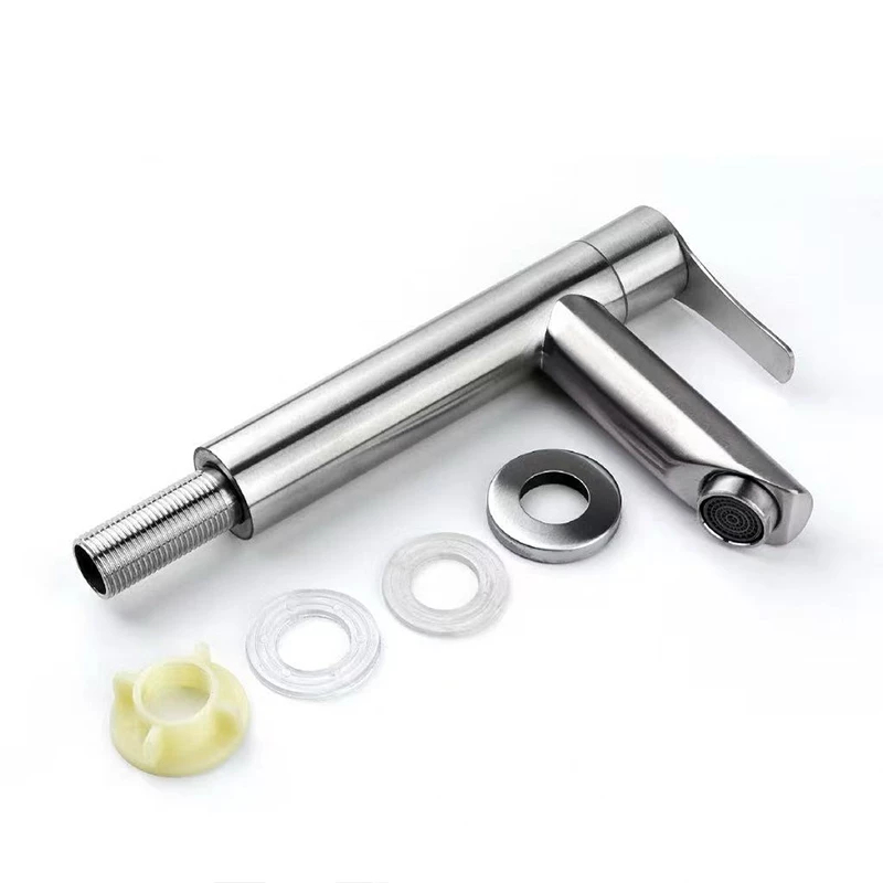 Torneira para banheiro inox metal bancada Torneira fria simples para lavatório