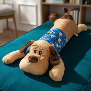 Almofada Xuxão 1,10m Pelúcia Gigante AntiAlérgica Travesseiro Corpo Inteiro Ultra Macio Para Abraçar - Azul