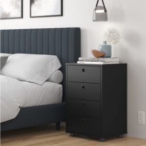 Gaveteiro Mesa De Cabeceira Armarinho Multiuso Quarto ou Escritório 4 Gavetas Pés Anti umidade