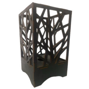 Abajur Moderno Decoração Quarto Cabeceira Luminária de Mesa Com Tomada Madeira Preto -1Agp