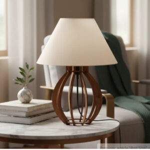 Kit 2 unidades Abajur La Finesse Cupula - Luminária Para Decoração Quarto e Sala - BRANCO