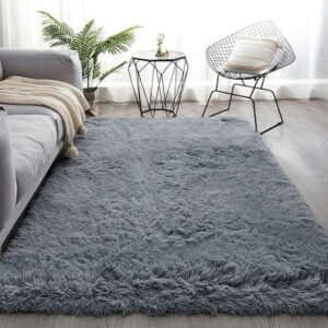 Tapete Quarto e Sala 1,50x1,00 Antiderrapante - Cinza