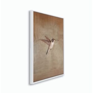 Kit2 QUADROS decorativo com MOLDURA CAIXA ALTA grande 41x61 cm Beija-Flor, Arte Minimalista Retrô para Decoração Rústica - UnitárioA1 Branco fosco 41x61