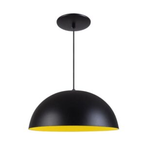 Pendente Meia Lua Bola 34cm em Alumínio Cores Cobre Arandela Luminária Sala Quarto Cozinha