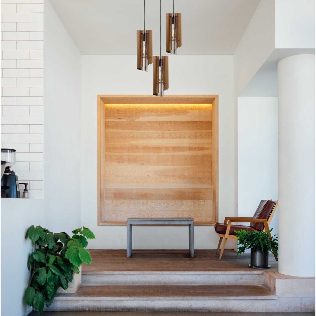 Kit 4 Pendentes Luminária de Teto China (12x32cm)