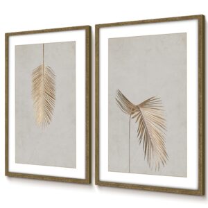 Quadro Minimalista Dourado Quadro Decorativo Com Moldura E Vidro Quadro Folhagem Quadro Pra Quarto