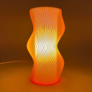 Luminária Amnis Mesa Cabeceira 110V/220V abajur quarto sala escritório - Laranja Âmbar