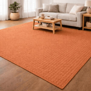 Tapete 100% Algodão 1,40x2,00 Sala Quarto Escritório Grosso - Rustico/Terracora