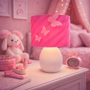 Abajur Luminária Borboletas Quarto Menina Decoração