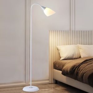 Luminária De Sala e Quarto 145CM Para Leitura Iluminação Ambiente Abajur De Chão Casa e Escritório - BRANCO