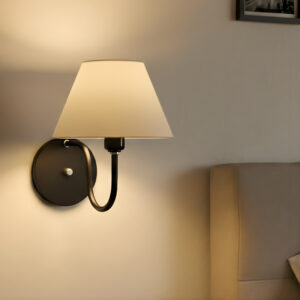 Kit 2 Arandela Abajur de Quarto Interna Bivolt 110/220 Alumínio Americana Colonial - ABF Luminárias