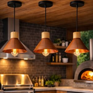 KIT 3 Luminária Pendente de teto Moderna para Sala Cozinha