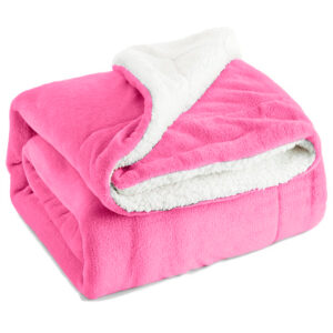 Cobertor Sherpa Dupla Face Bebê Felpuda Pelo Carneirinho Diversas Opções - Pink