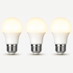 Kit Lâmpada Led Bulbo Econômica 12w 3000k Branco Quente Bivolt 110v 220v Luz Amarela Aconchegante - Kit 3