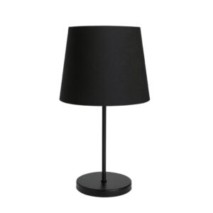 Abajur de Mesa Moderno Minimalista com Cúpula Decorativa para Quarto e Sala - Preto e Preto
