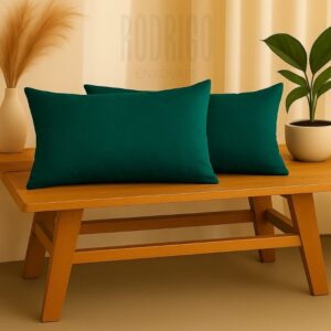 kit 2 Almofadas Baguete 50x30 em Suede "enchimento incluso" - Verde