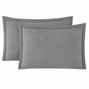 Kit 2 Capas Porta Travesseiro Fronha Matelado - Essência Enxovais - Só belle - Cinza