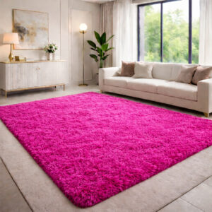 Tapete Peludo, Felpudo De Sala Ou Quarto Luxo 2,00 X 1,50 - Pink