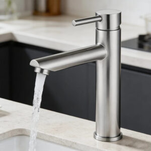 Torneira para banheiro inox metal bancada Torneira fria simples para lavatório