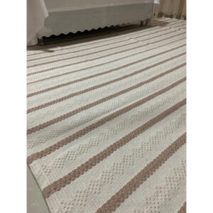 Tapete sala 100% algodão, Conforto e beleza. Prático! Pode ser lavado na máquina! Diversas medidas. - Veneza Nude