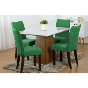 Capas Para Cadeira de Jantar - Kit 4 Peças Malha Gel com Elástico - Verde