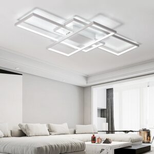 Lustre Moderno Pendente Led Quarto 3 Em 1 C/remote 68*40cm 110v/220v Preto/Branco - Branco